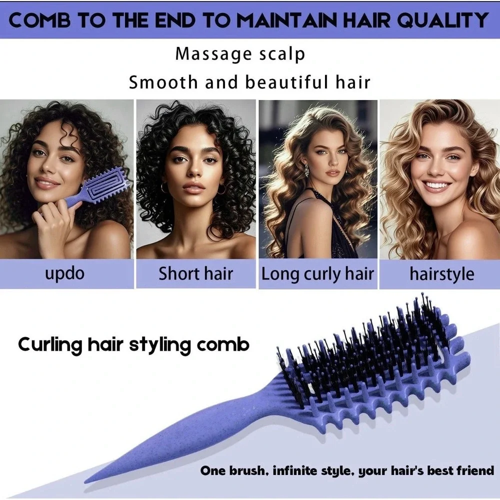 Curly Hair Brush Candybrush Curl Defining Brush for Detangling Shaping and De...